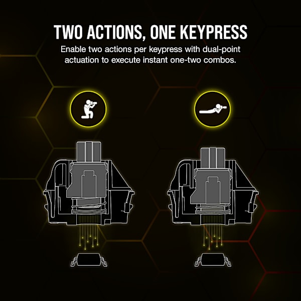 K70 MAX RGB Magnetic-Mechanical Gaming Keyboard — Adjustable CORSAIR MGX Switches — Steel Grey (Refurbished)