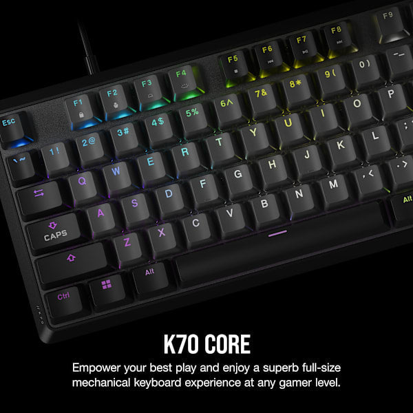 K70 CORE RGB Mechanical Gaming Keyboard — Steel Grey (Refurbished)