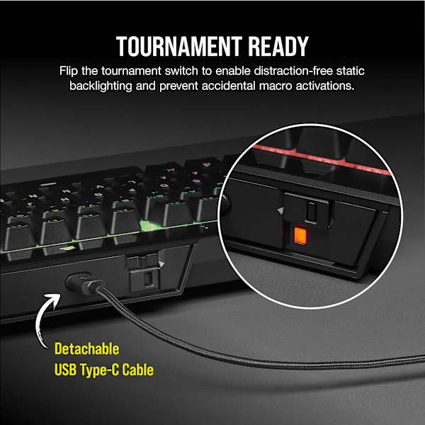 K70 RGB TKL CHAMPION SERIES Mechanical Gaming Keyboard — CHERRY MX Red (Refurbished)