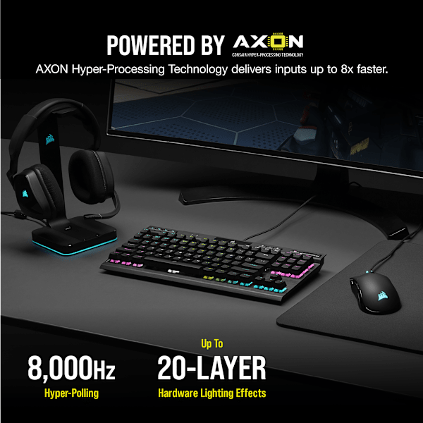 K70 RGB TKL CHAMPION SERIES Mechanical Gaming Keyboard — CHERRY MX Blue (Refurbished)