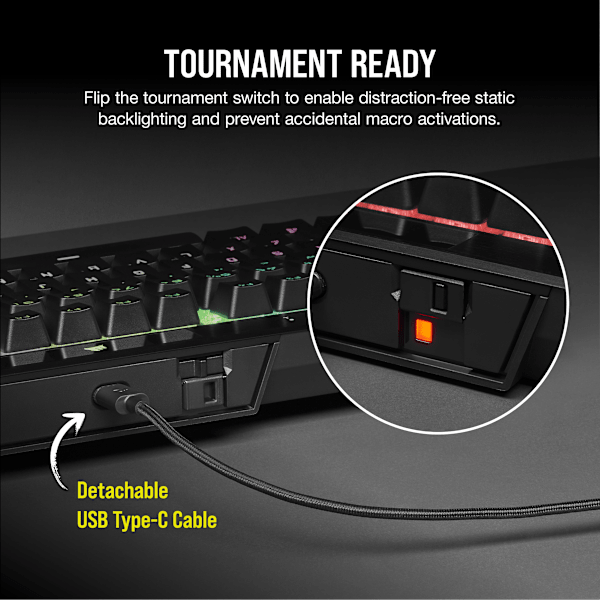 K70 RGB TKL CHAMPION SERIES Mechanical Gaming Keyboard — CHERRY MX SPEED (Refurbished)