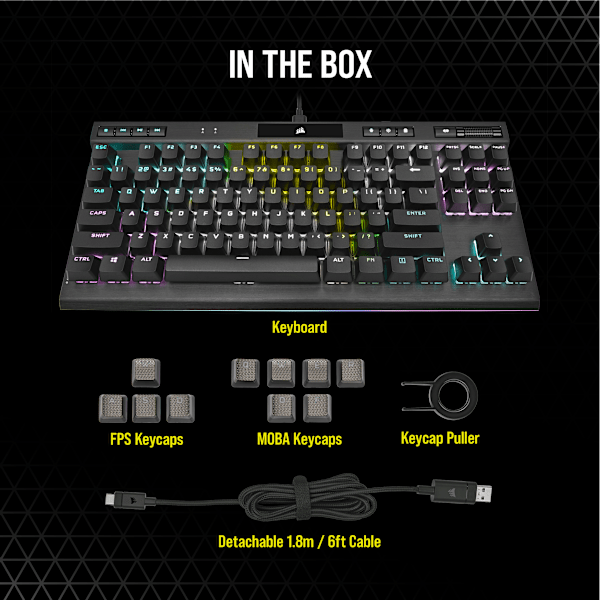 K70 RGB TKL CHAMPION SERIES Mechanical Gaming Keyboard — CHERRY MX SPEED (Refurbished)