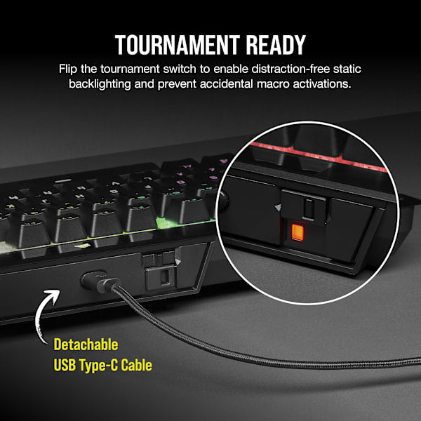K70 RGB TKL CHAMPION SERIES Optical-Mechanical Gaming Keyboard with PBT DOUBLE SHOT PRO Keycaps (NA) (Refurbished)