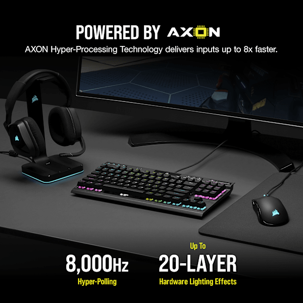 K70 RGB TKL CHAMPION SERIES Optical-Mechanical Gaming Keyboard with PBT DOUBLE SHOT PRO Keycaps (NA) (Refurbished)