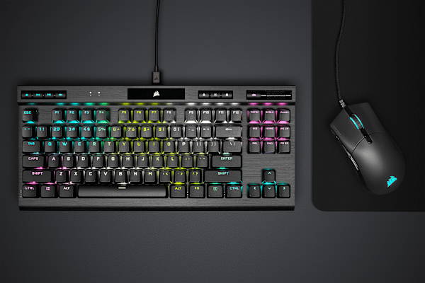 K70 RGB TKL CHAMPION SERIES Optical-Mechanical Gaming Keyboard with PBT DOUBLE SHOT PRO Keycaps (NA) (Refurbished)