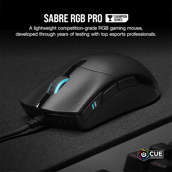 SABRE RGB PRO CHAMPION SERIES Ultra-Light FPS/MOBA Gaming Mouse (Revival Series)