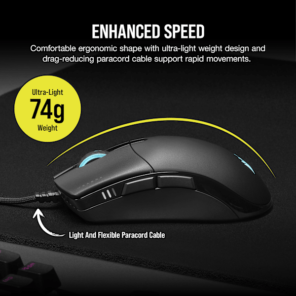 SABRE RGB PRO CHAMPION SERIES Ultra-Light FPS/MOBA Gaming Mouse (Revival Series)