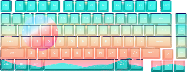 PBT DYE-SUBLIMATED KEYCAP MOD KIT - Dreamscape - NA Layout