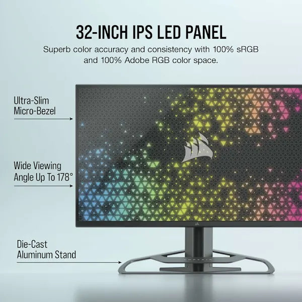 CORSAIR XENEON 32UHD144 32-Inch IPS UHD (3840 x2160), 144Hz Refresh Rate, HDR600 Gaming Monitor (Refurbished)