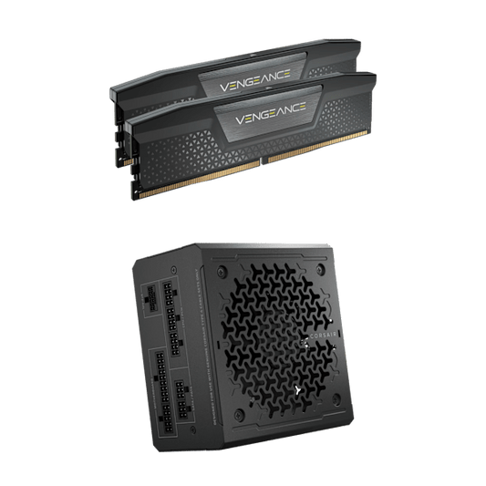 VENGEANCE® 32GB (2x16GB) DDR5 DRAM 6000MT/s CL30 Memory Kit and Rme Series 850W ATX Power Supply Bundle