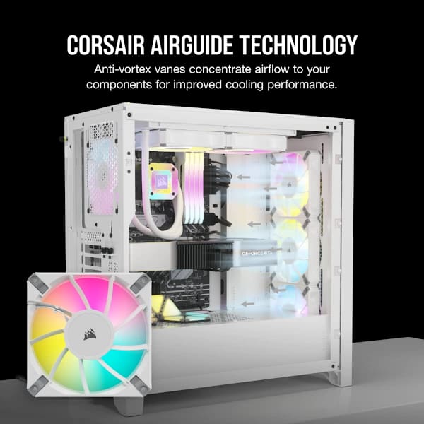 iCUE AF120 RGB ELITE 120mm PWM Fan - White (Revival Series)