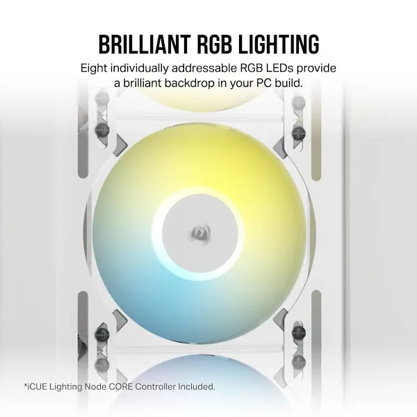 iCUE AF120 RGB ELITE 120mm PWM Triple Fan Kit - White (Revival Series)