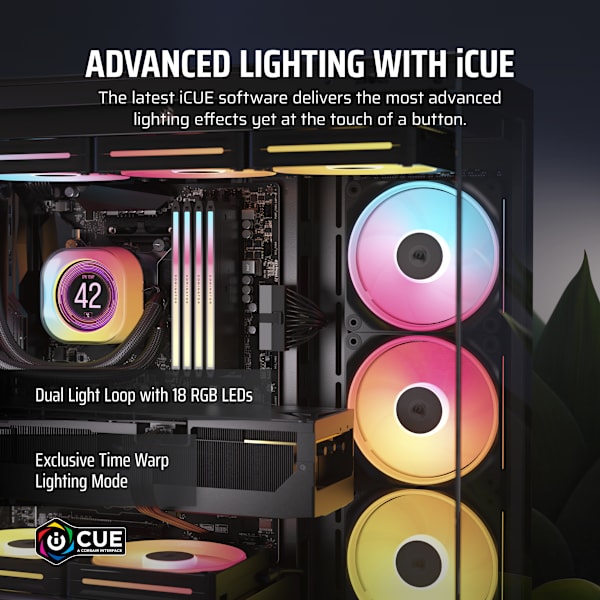 iCUE LINK LX120-R RGB 120mm PWM Reverse Fans Starter Kit (Revival Series)