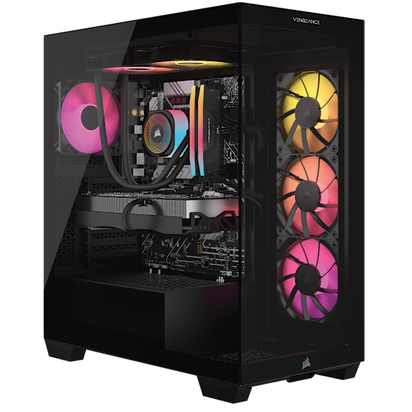 VENGEANCE a7500 Gaming PC: AMD Ryzen 7 9800X3D, AMD Radeon RX 9070 XT, 32GB DDR5, 1TB M.2 SSD, Win11 Home
