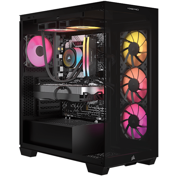 VENGEANCE a7500 Gaming PC: AMD Ryzen 9 9900X3D, GeForce RTX 5080, 32GB DDR5, 2TB M.2 SSD, Win11 Home (Refurbished)