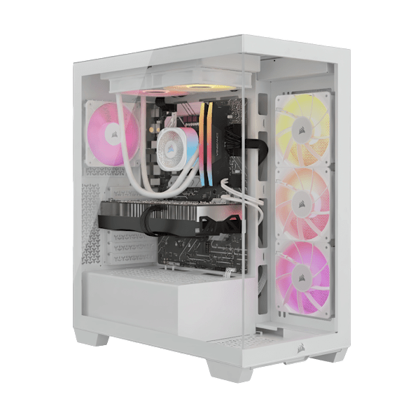 VENGEANCE a7500 Gaming PC - White: AMD Ryzen 5 9600X, GeForce RTX 5060, 16GB DDR5, 1TB M.2 SSD, Win11 Home