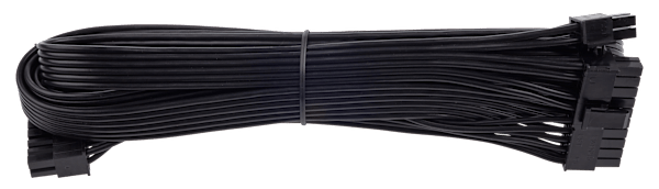 Type 3 Flat Black Ribbon Cable 24pin ATX, Compatible with all type 3 pin out PSU