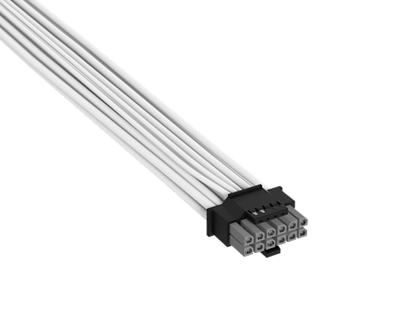 Elite Premium Individually Sleeved, PCIe 12V-2x6 to PCIe 12V-2x6 600W Cable - White