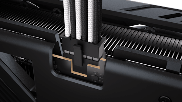 Elite Premium Individually Sleeved, PCIe 12V-2x6 to 2x 8-pin (6+2 split) PCIe Cable - Black/White