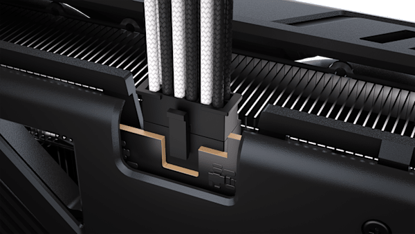 Elite Premium Individually Sleeved, PCIe 12V-2x6 to 2x 8-pin (6+2 split) PCIe Cable - Black/White