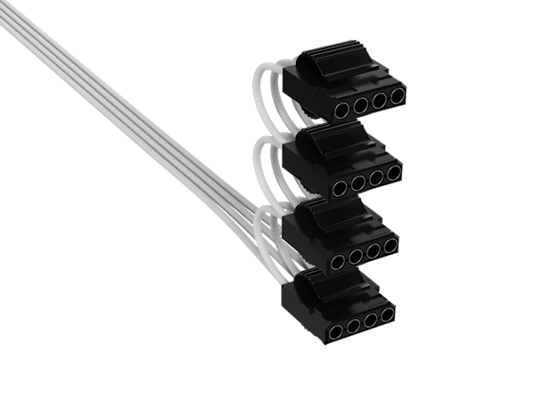 Elite Premium Individually Sleeved Peripheral Power Cable (4 connectors) Type 5 - White