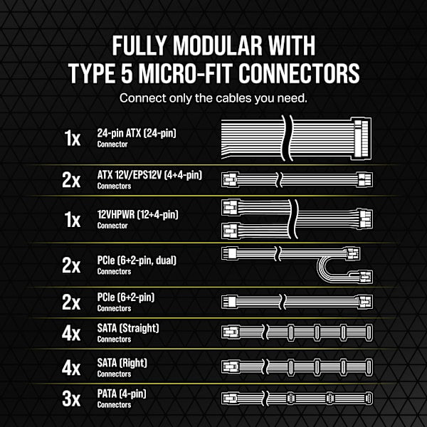 SF-L Series™ SF850L Fully Modular Low-Noise SFX Power Supply (Revival Series)