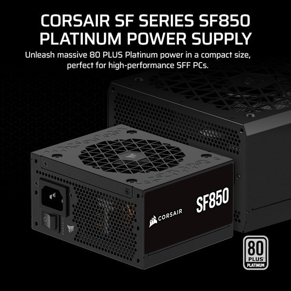 SF Series SF850 Fully Modular 80 PLUS Platinum SFX Power Supply (Refurbished)