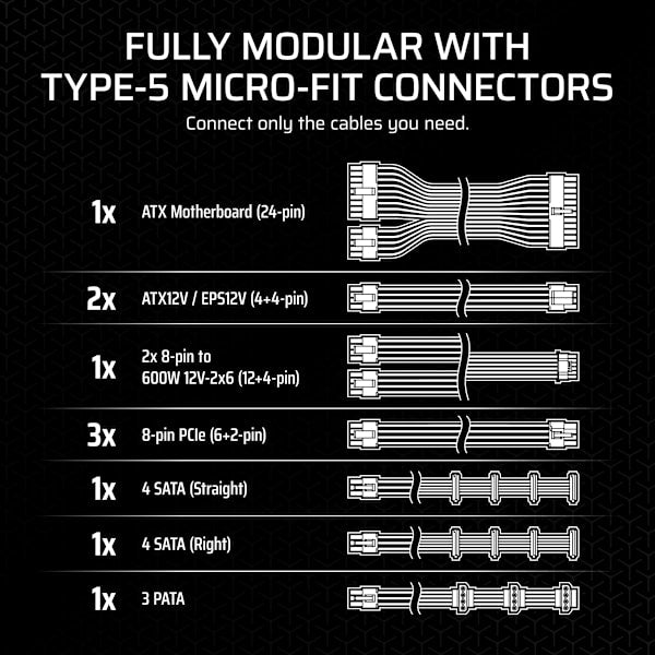 SF Series SF850 Fully Modular 80 PLUS Platinum SFX Power Supply (Refurbished)