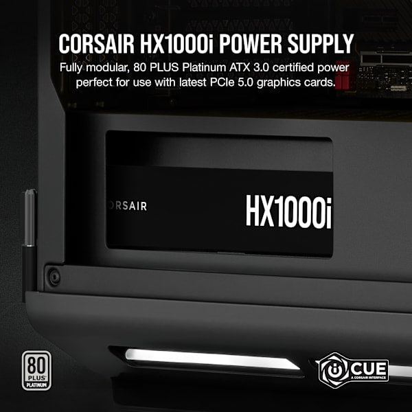 HX1000i Fully Modular Ultra-Low Noise Platinum ATX 1000 Watt PC Power Supply (Certified Refurbished)