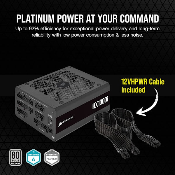 HX1000i Fully Modular Ultra-Low Noise Platinum ATX 1000 Watt PC Power Supply (Revival Series)