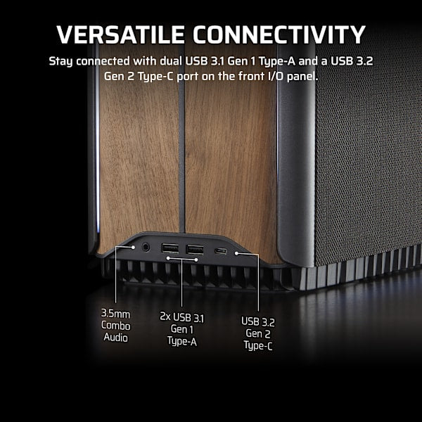 CORSAIR ONE i500 PC – Wood Dark: Intel Core i9-14900F, GeForce RTX 5070, 32GB DDR5, 1TB M.2 SSD, Win11 Home