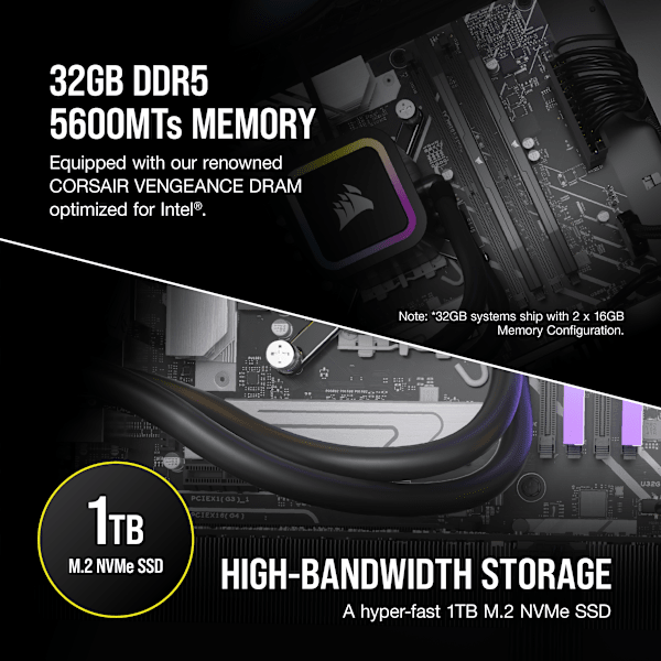 VENGEANCE i7400 Gaming PC, i5-13600KF, RTX 3070, 1TB M.2, 32GB DDR5-5600 (Certified Refurbished)