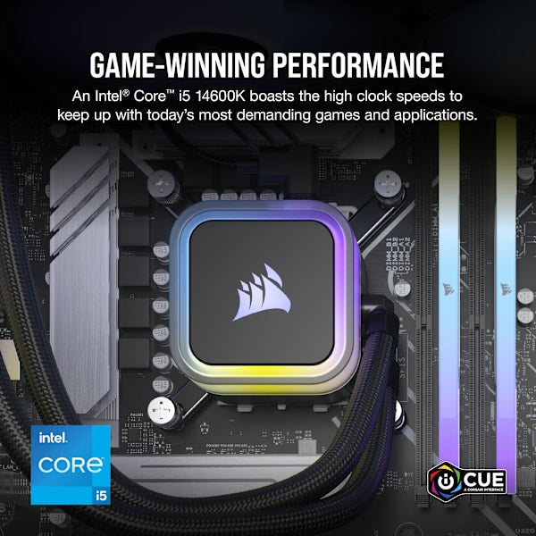 VENGEANCE i7500 Gaming PC: Intel Core i5-14600K, NVIDIA RTX 4070 Super, 32GB DDR5 6000MT/s Memory, 1TB NVMe SSD (Certified Refurbished)