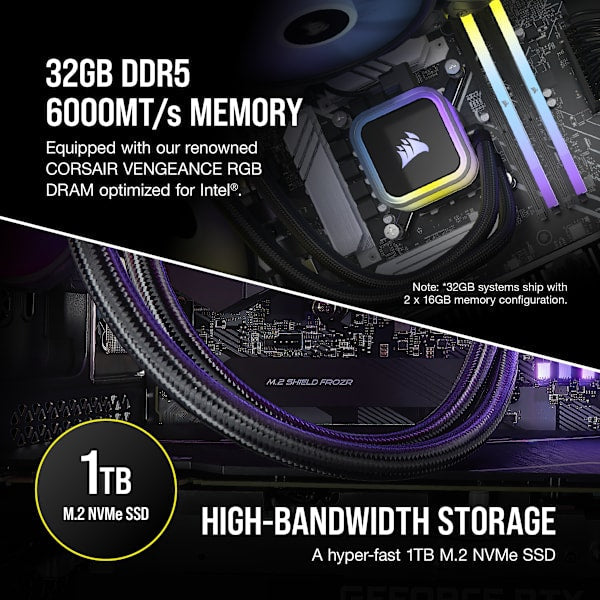VENGEANCE i7500 Gaming PC: Intel Core i5-14600K, NVIDIA RTX 4070 Super, 32GB DDR5 6000MT/s Memory, 1TB NVMe SSD (Certified Refurbished)