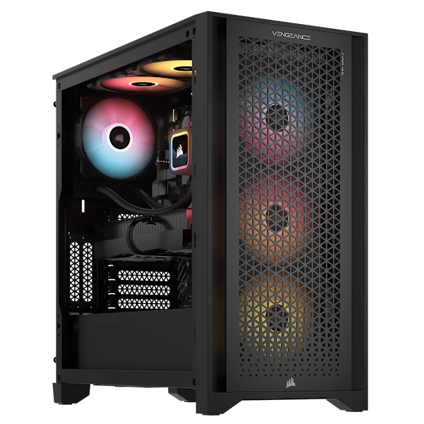 VENGEANCE a7400 Gaming PC: AMD Ryzen 5 9600X, GeForce RTX 4060 Ti, 32GB DDR5, 1TB M.2 SSD, Win11 Home (Certified Refurbished)