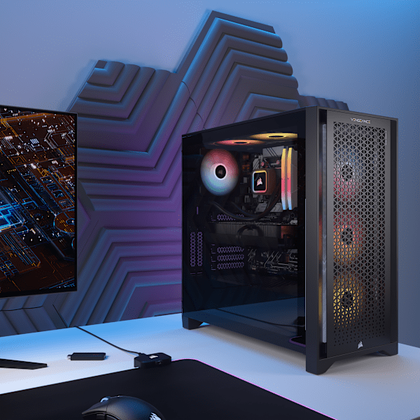 VENGEANCE a7400 Gaming PC: AMD Ryzen 5 9600X, GeForce RTX 4060 Ti, 32GB DDR5, 1TB M.2 SSD, Win11 Home (Certified Refurbished)