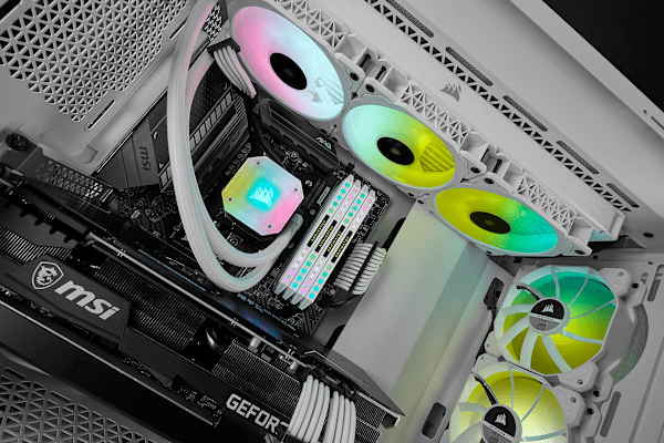 iCUE H150i ELITE CAPELLIX Liquid CPU Cooler — White (Refurbished)
