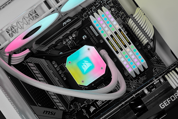 iCUE H150i ELITE CAPELLIX Liquid CPU Cooler — White (Refurbished)