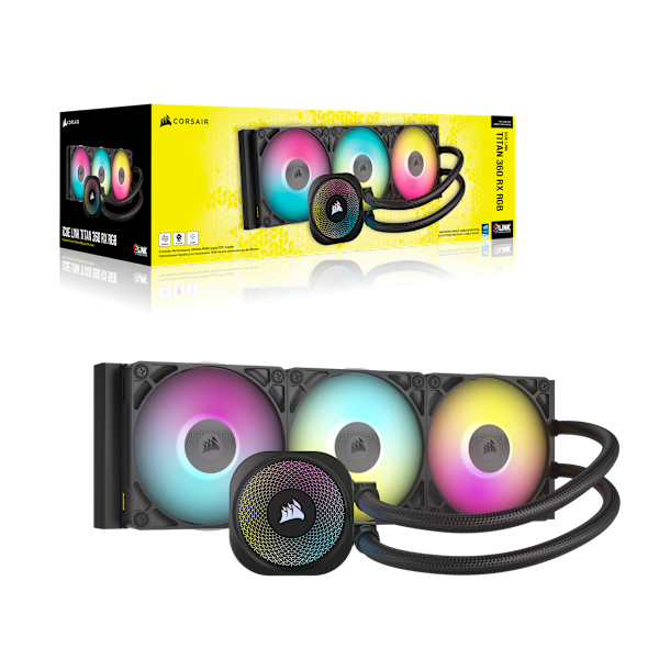iCUE LINK TITAN 360 RX RGB AIO Liquid CPU Cooler (Refurbished)