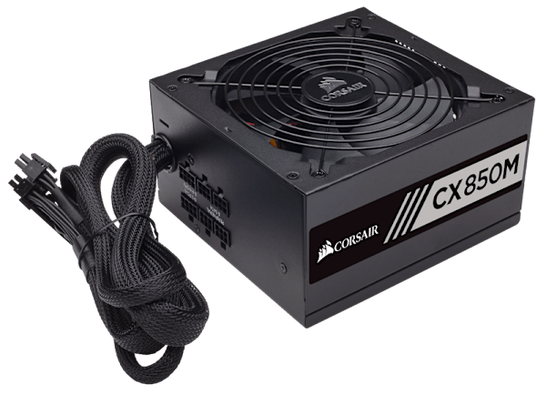 CX Series™ Modular CX850M ATX Power Supply — 850 Watt 80 PLUS® Bronze Certified Modular PSU (NA) (Refurbished)