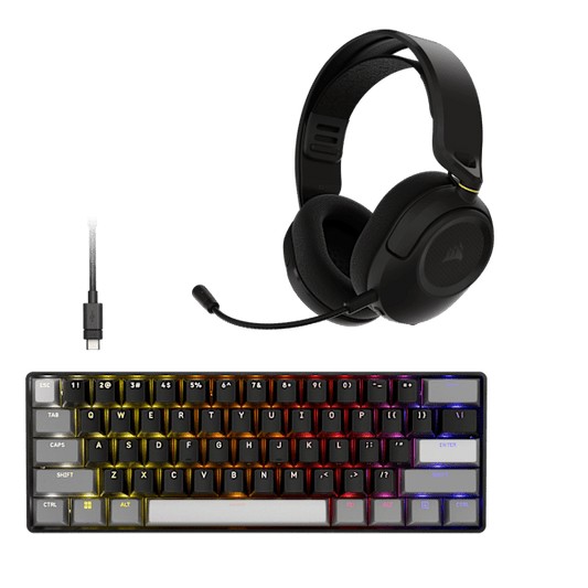 CLIPPER PRO MINI 60 Hall Effect Keyboard and HS35 v3 Wireless Headset Gaming Bundle