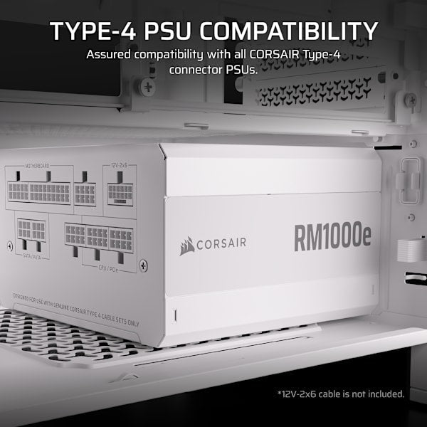 Elite Premium Individually Sleeved Type-4 PSU Cables Starter Kit - Black/White