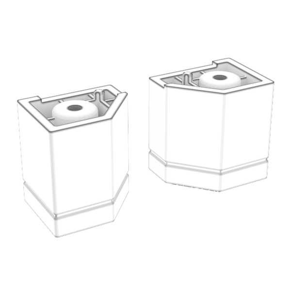 FRAME 4000D Rear Foot Set, White
