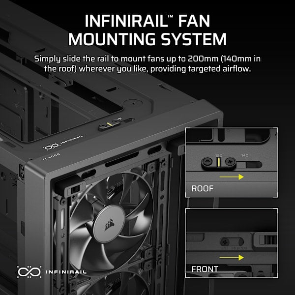 FRAME 4000D WOOD RS Modular Mid-Tower PC Case - Black/Walnut