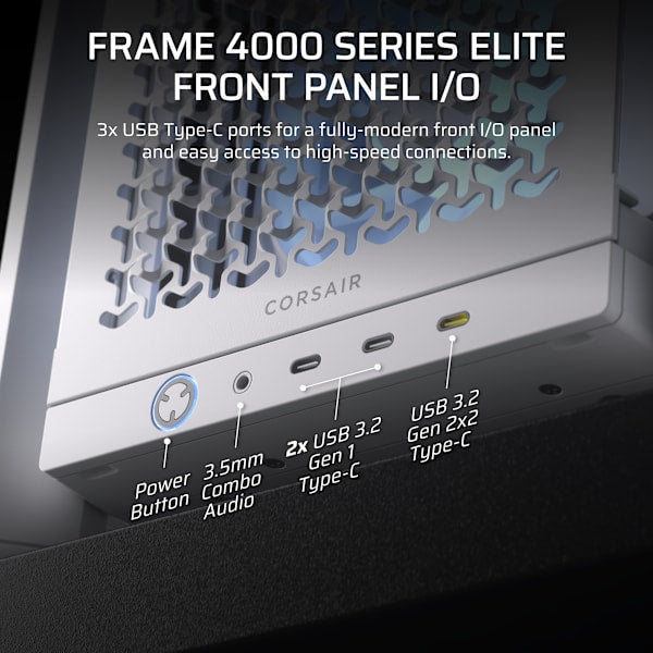 FRAME 4000 Series ELITE Front Panel I/O - White