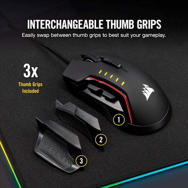 GLAIVE RGB PRO Gaming Mouse — Black (Refurbished)