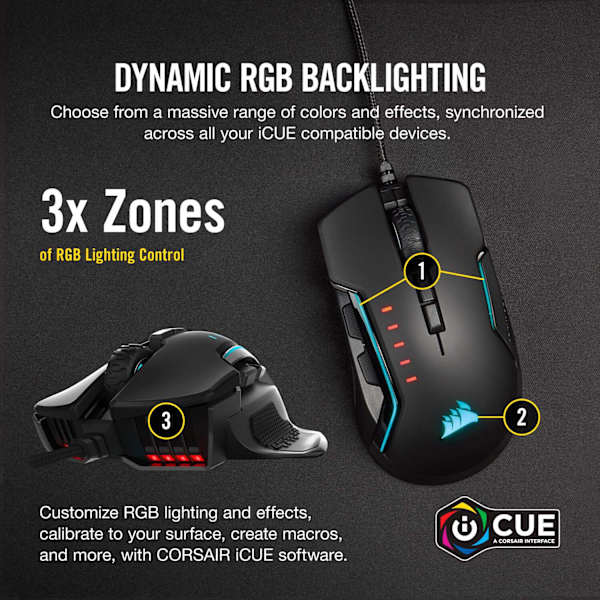 GLAIVE RGB PRO Gaming Mouse — Black (Refurbished)