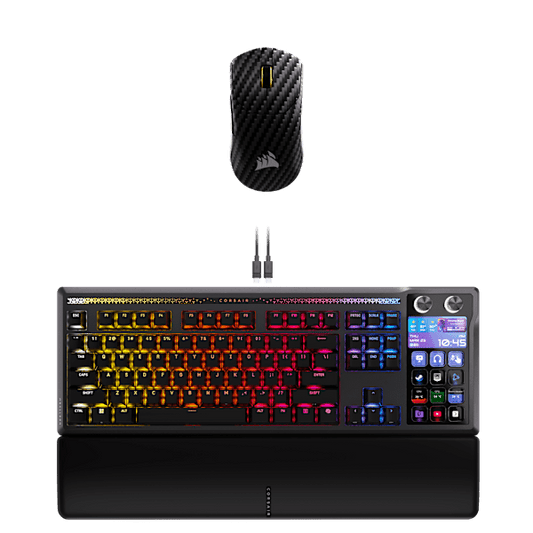 GALLEON 100 SD Stream Deck-Integrated Mechanical Keyboard and SABRE v2 PRO CARBON FIBER WIRELESS Gaming Mouse Bundle