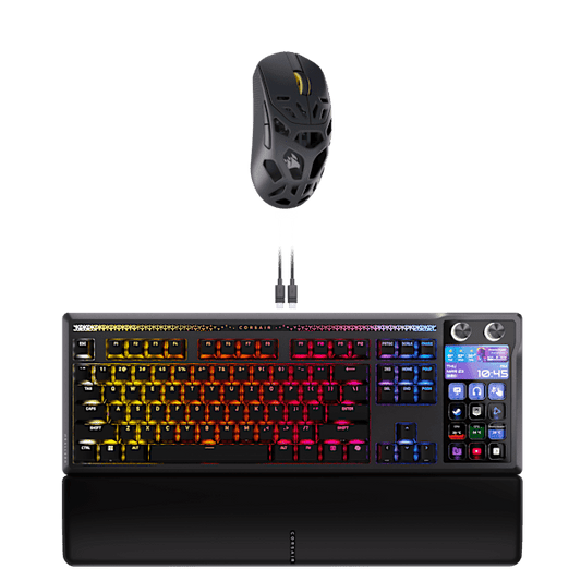 GALLEON 100 SD Stream Deck-Integrated Mechanical Keyboard and SABRE v2 PRO WIRELESS MAGNESIUM ALLOY Gaming Mouse Bundle
