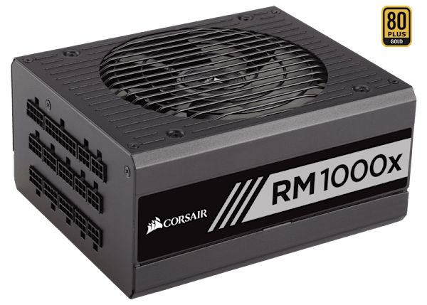 RMx Series™ RM1000x — 1000 Watt 80 PLUS® Gold Certified Fully Modular PSU (NA) (Refurbished)
